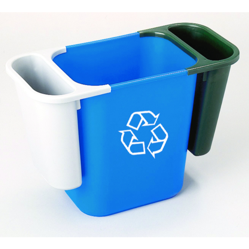 Deskside Recycling Bin Blue 39L (Does not include 2 side bins)